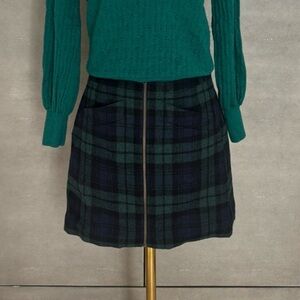 Sezane Justina Scottish Plaid Skirt 36/4